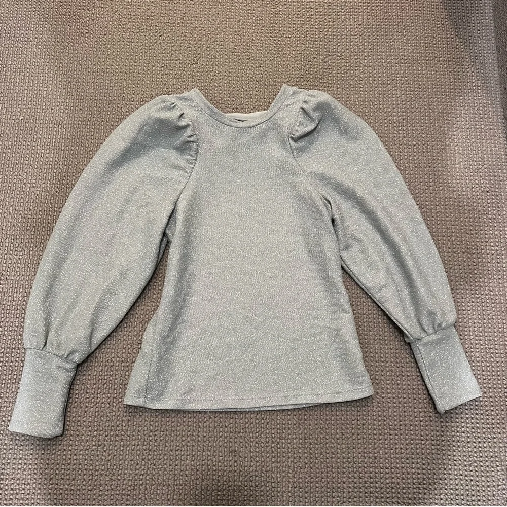 Habitual Kids Silver Glitter Sparkle Girl’s Sweater - 10